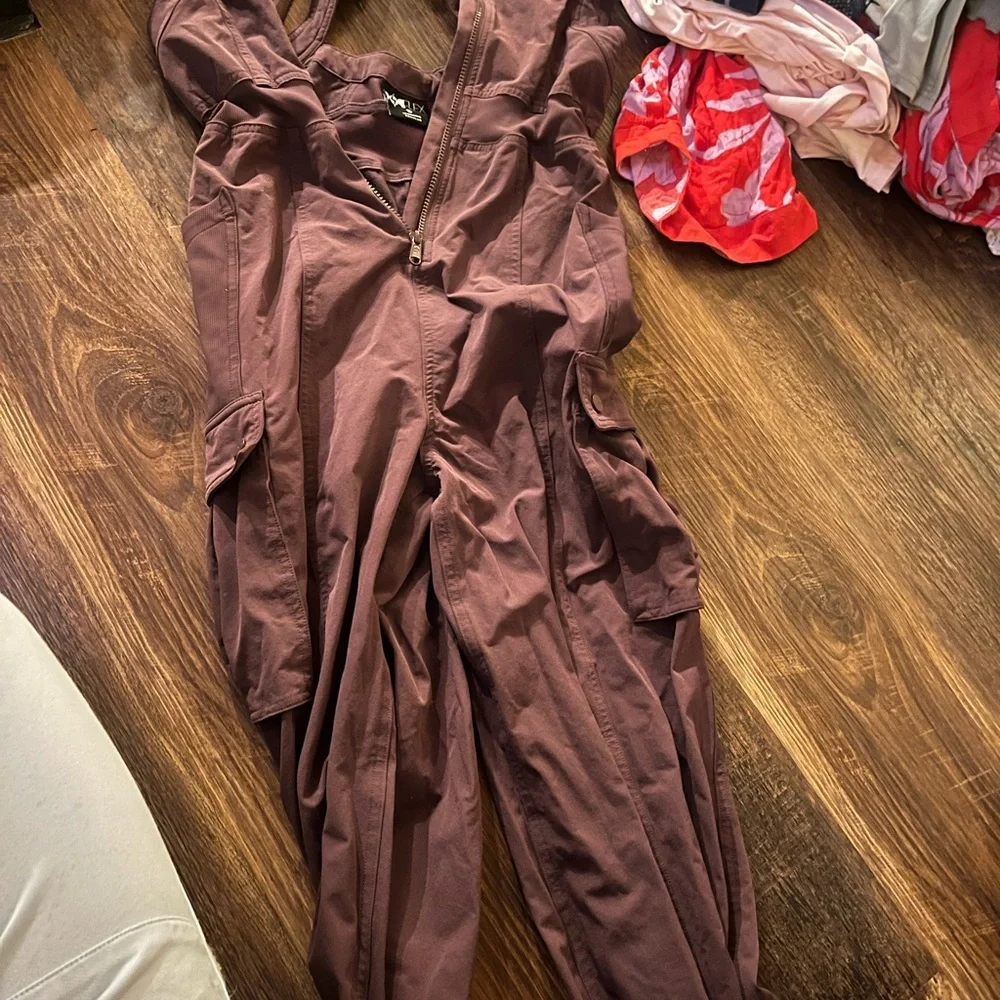 POPFLEX Women's Jumpsuit in Mauve Brown - Picture 1 of 2